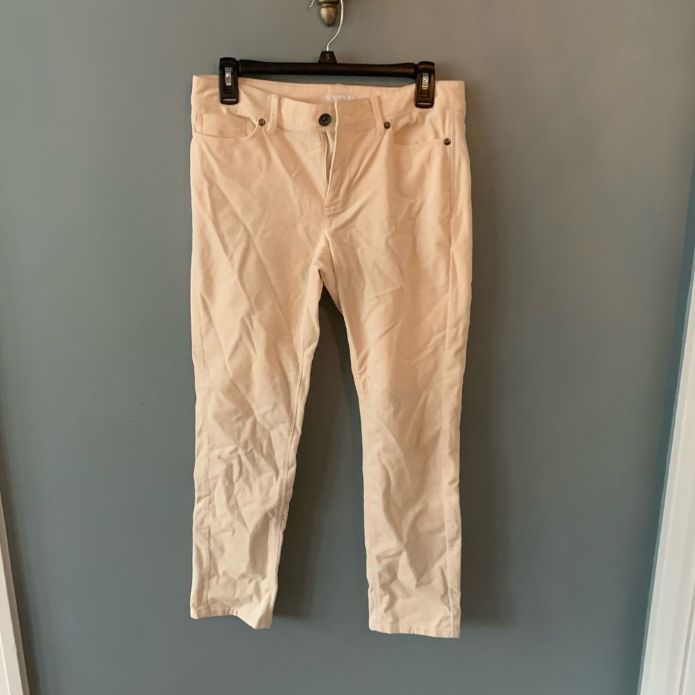 J Jill cream colored corduroy pants